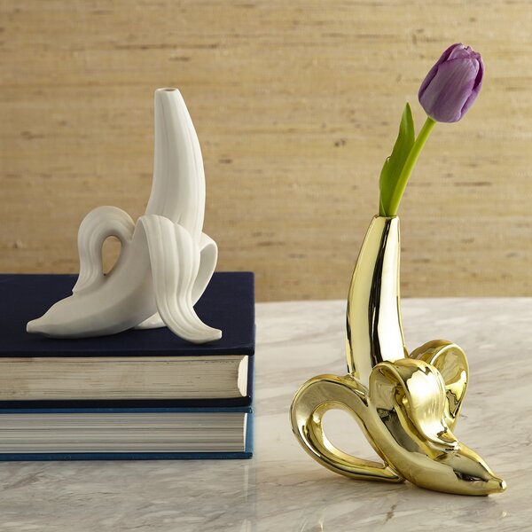 Gold Banana Bud Vase